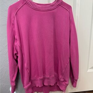 Aerie Fuchsia Crew Neck Sweater